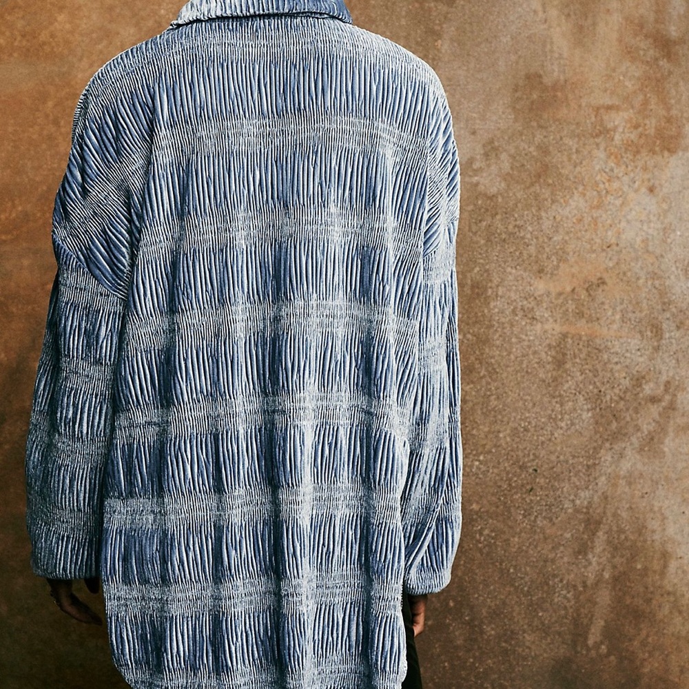 Free People My Best Top in Blue. Size Medium. Worn once. Original price 148.00